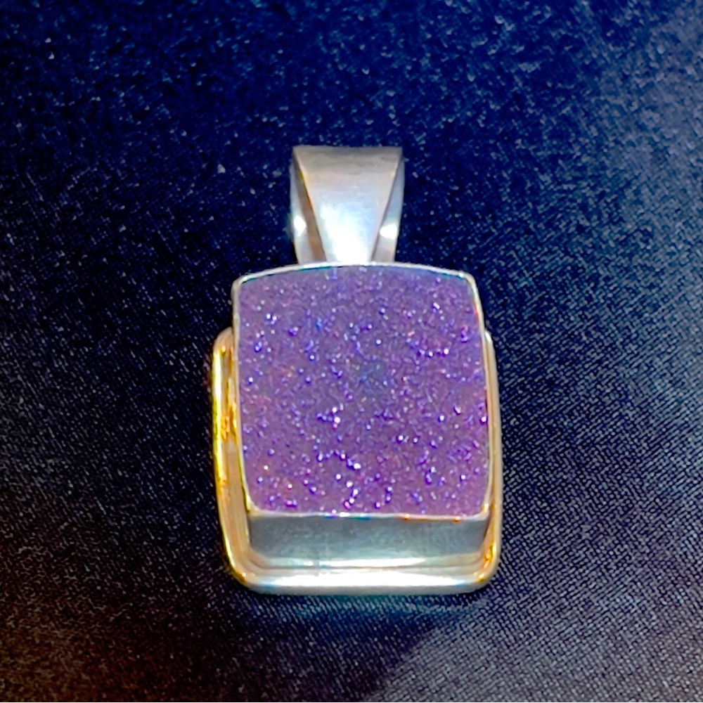 Elegant Purple Druzy Pendant